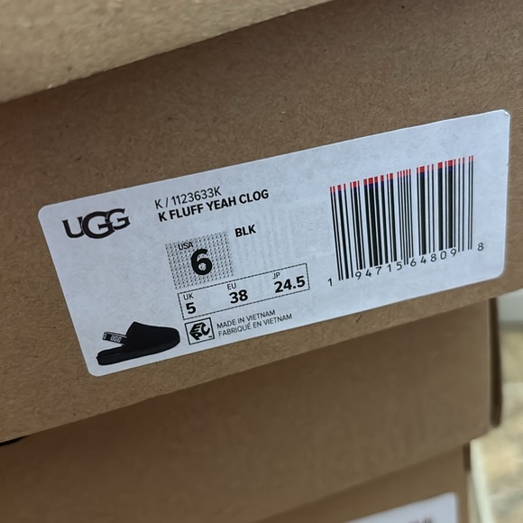 Black, fuzzy, Ugg yeah clog - Picture 5 of 5